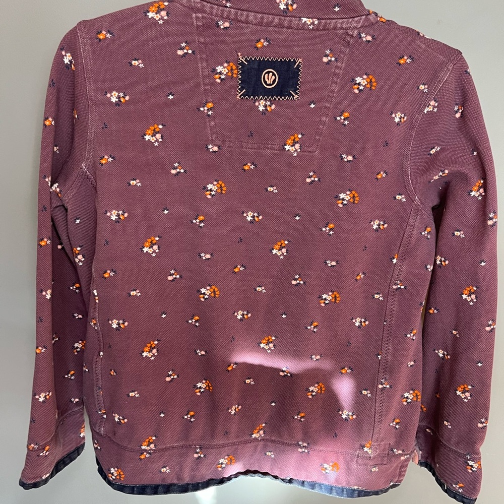 Fat Face Burgundy/Maroon Airlie Pullover with Floral details - Picture 6 of 7